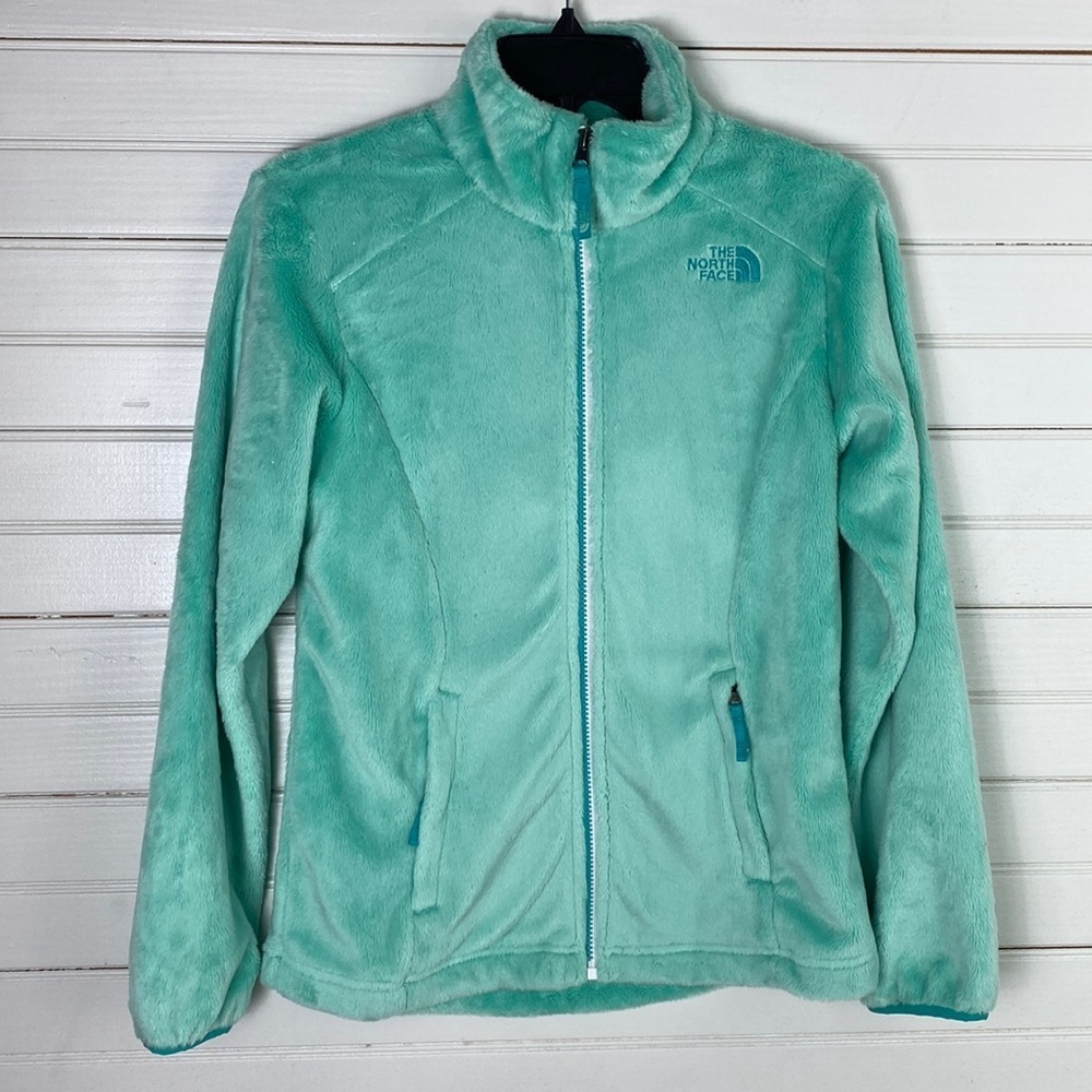 The North Face Girls Sea Foam Fleece Jacket Size Large